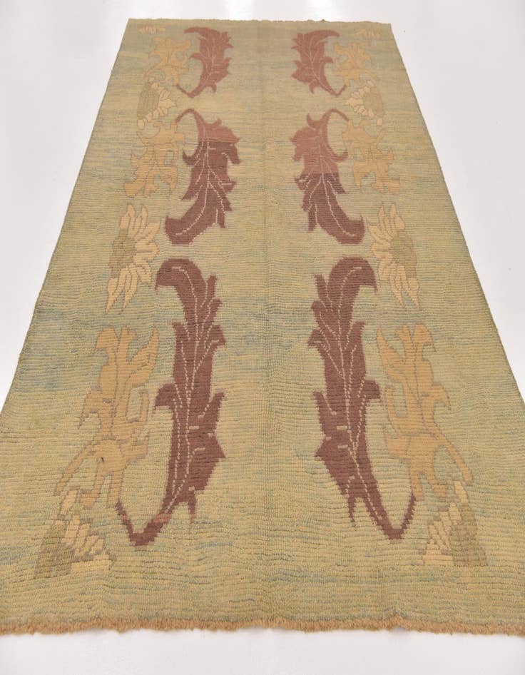 Detail image of  6' 6 x 9' 6  Hand Knotted Oushak Wool Rug