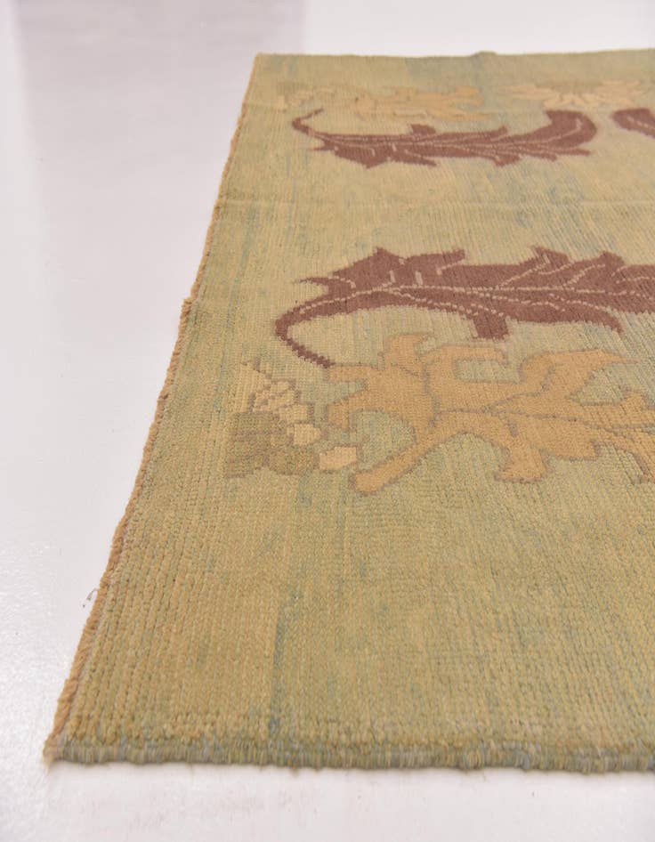 Detail image of  6' 6 x 9' 6  Hand Knotted Oushak Wool Rug