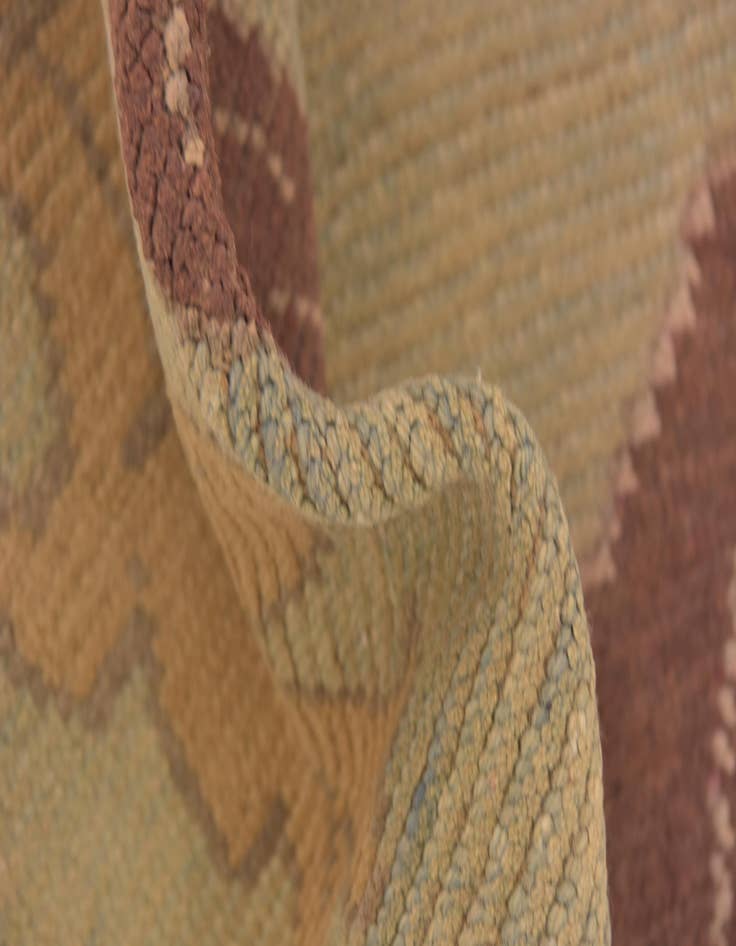 Detail image of  6' 6 x 9' 6  Hand Knotted Oushak Wool Rug