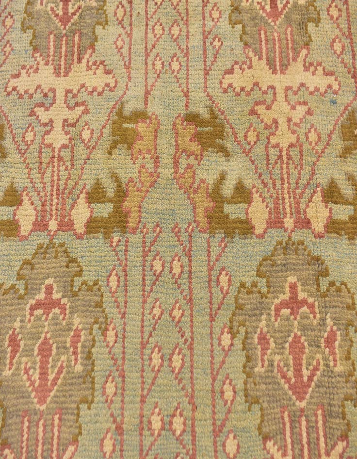 Detail image of  4' 3 x 7'  Hand Knotted Oushak Wool Rug