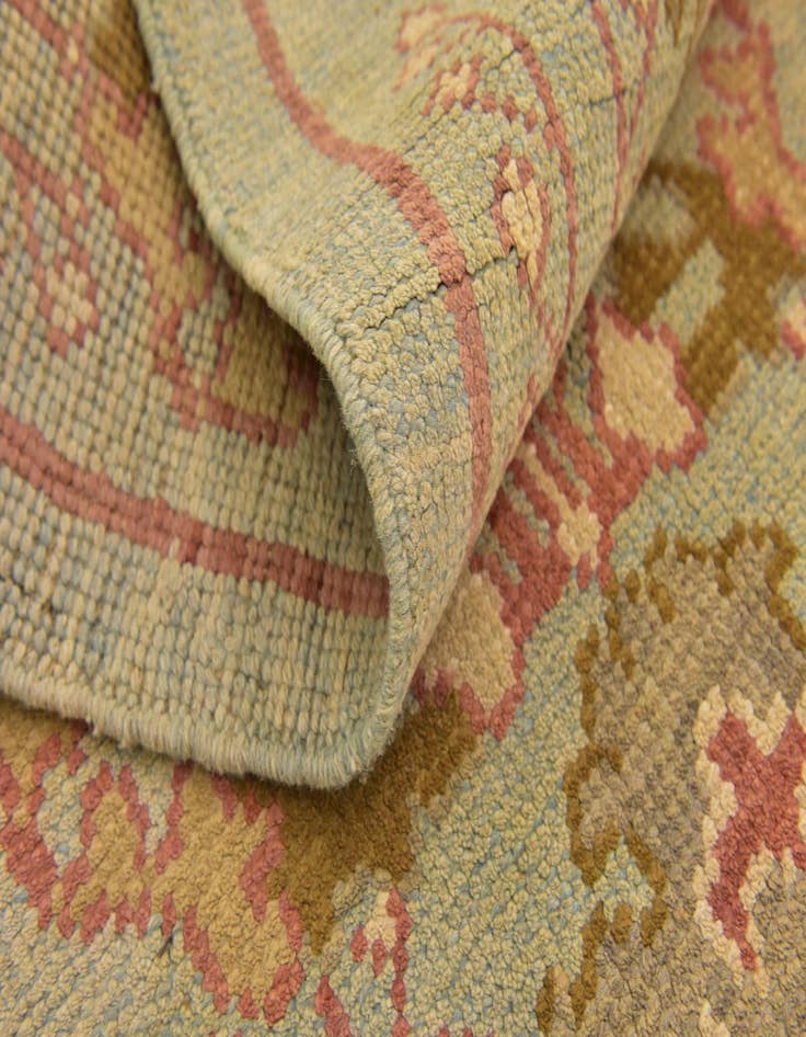 Detail image of  4' 3 x 7'  Hand Knotted Oushak Wool Rug