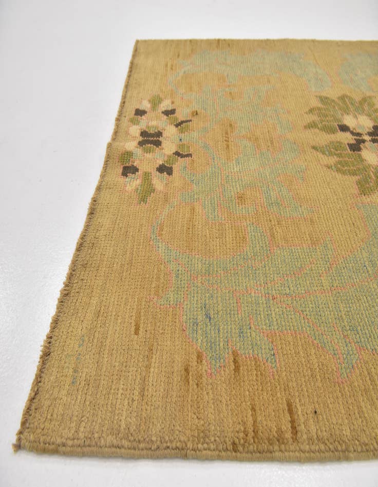 Detail image of  4' 3 x 6' 5  Hand Knotted Oushak Wool Rug