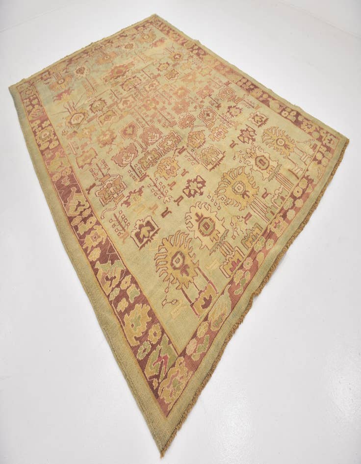 Detail image of  8' 8 x 11' 8  Hand Knotted Oushak Wool Rug