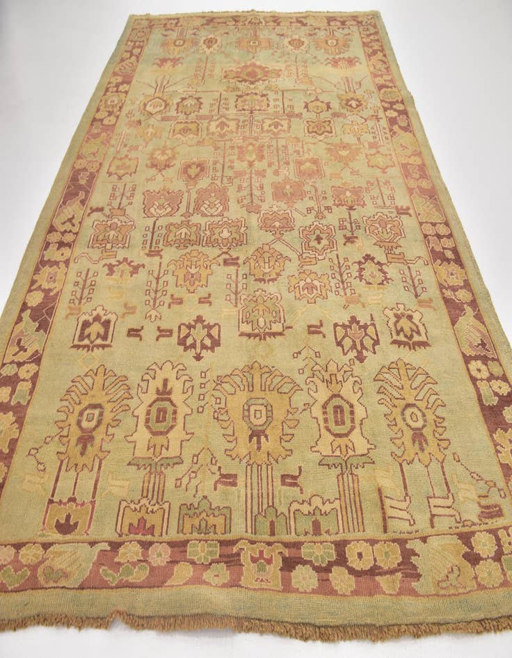 Detail image of  8' 8 x 11' 8  Hand Knotted Oushak Wool Rug