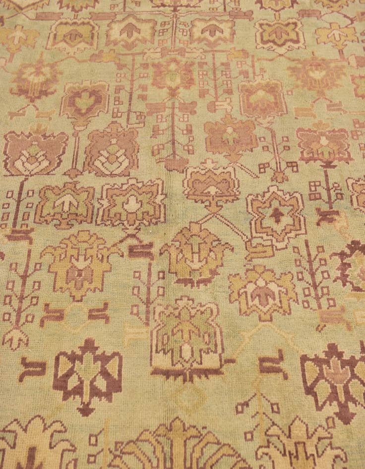 Detail image of  8' 8 x 11' 8  Hand Knotted Oushak Wool Rug