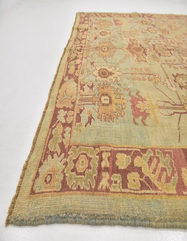 Detail image of  8' 8 x 11' 8  Hand Knotted Oushak Wool Rug