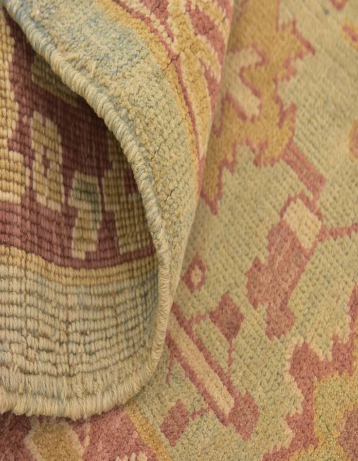 Detail image of  8' 8 x 11' 8  Hand Knotted Oushak Wool Rug