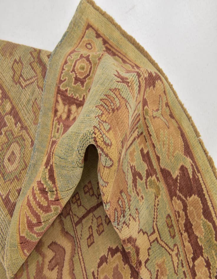 Detail image of  8' 8 x 11' 8  Hand Knotted Oushak Wool Rug