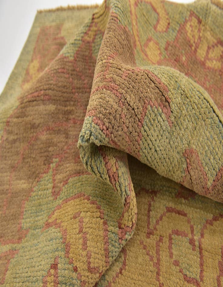 Detail image of  4' 10 x 6' 7  Hand Knotted Oushak Wool Rug