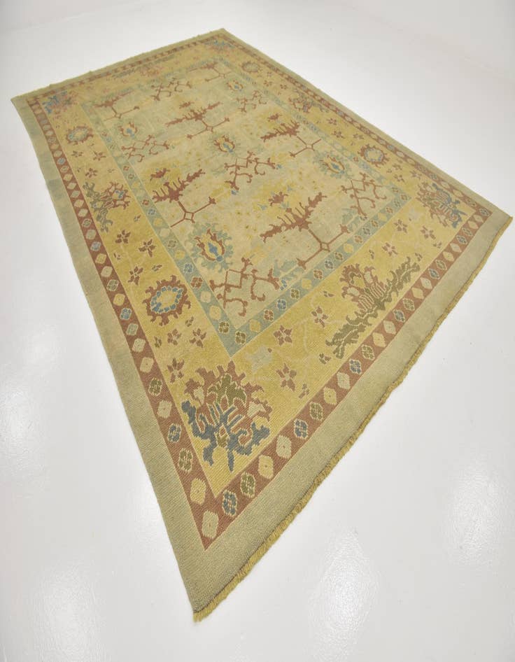 Detail image of  9' 7 x 13' 3  Hand Knotted Oushak Wool Rug