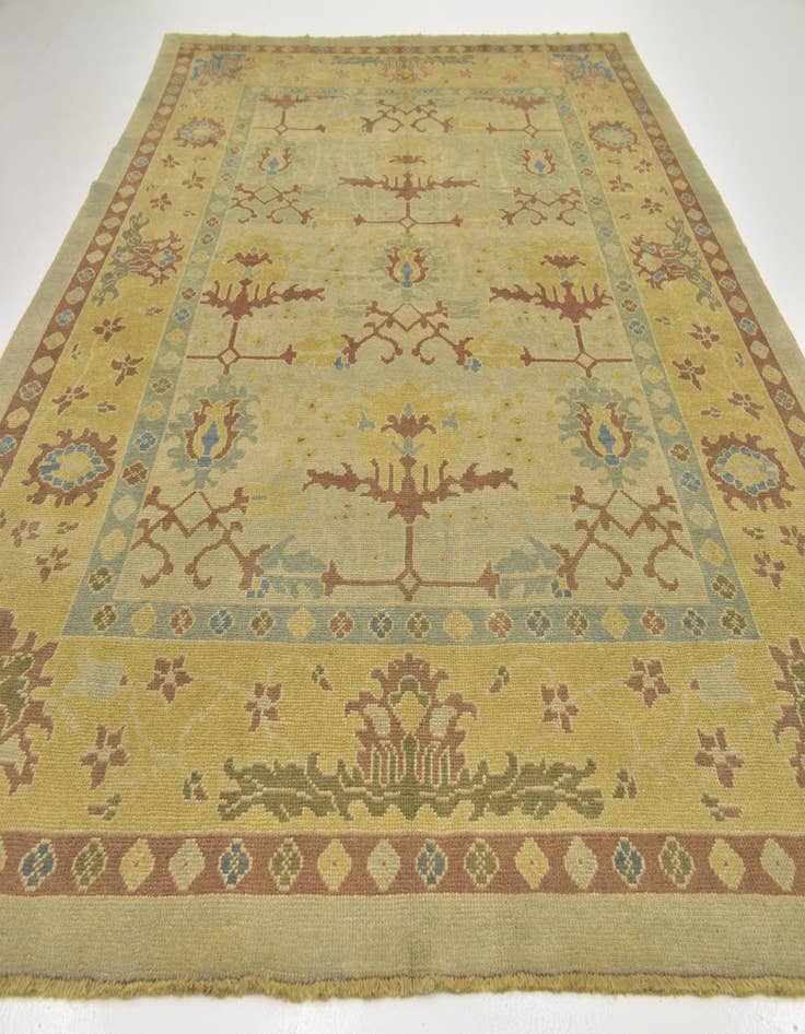 Detail image of  9' 7 x 13' 3  Hand Knotted Oushak Wool Rug