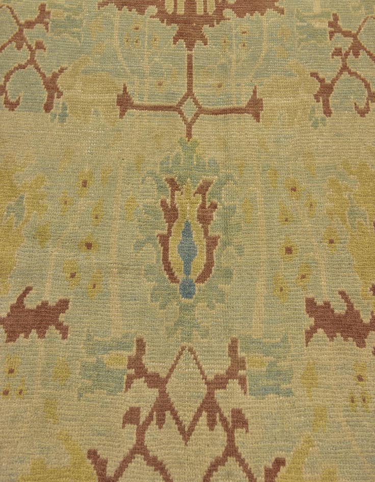 Detail image of  9' 7 x 13' 3  Hand Knotted Oushak Wool Rug