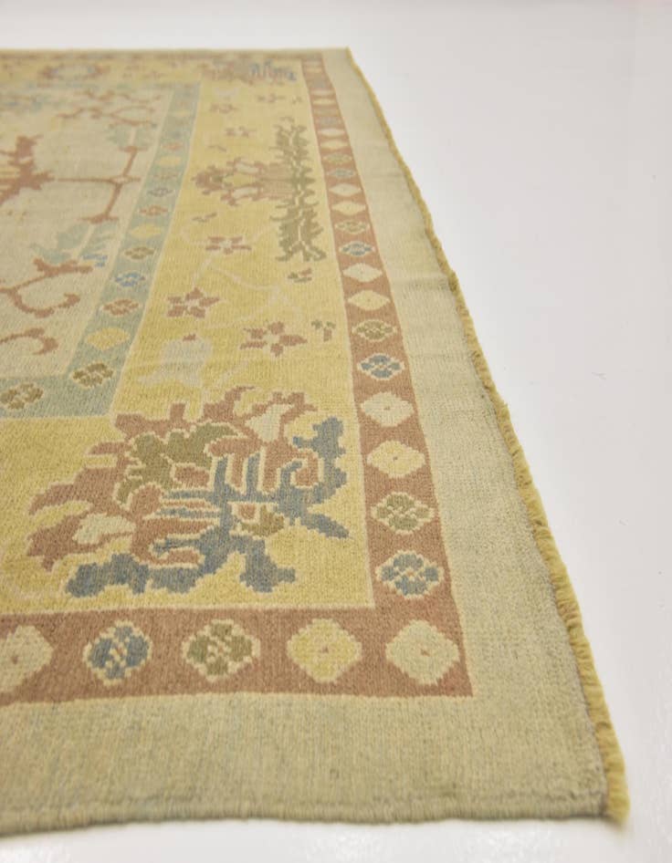 Detail image of  9' 7 x 13' 3  Hand Knotted Oushak Wool Rug