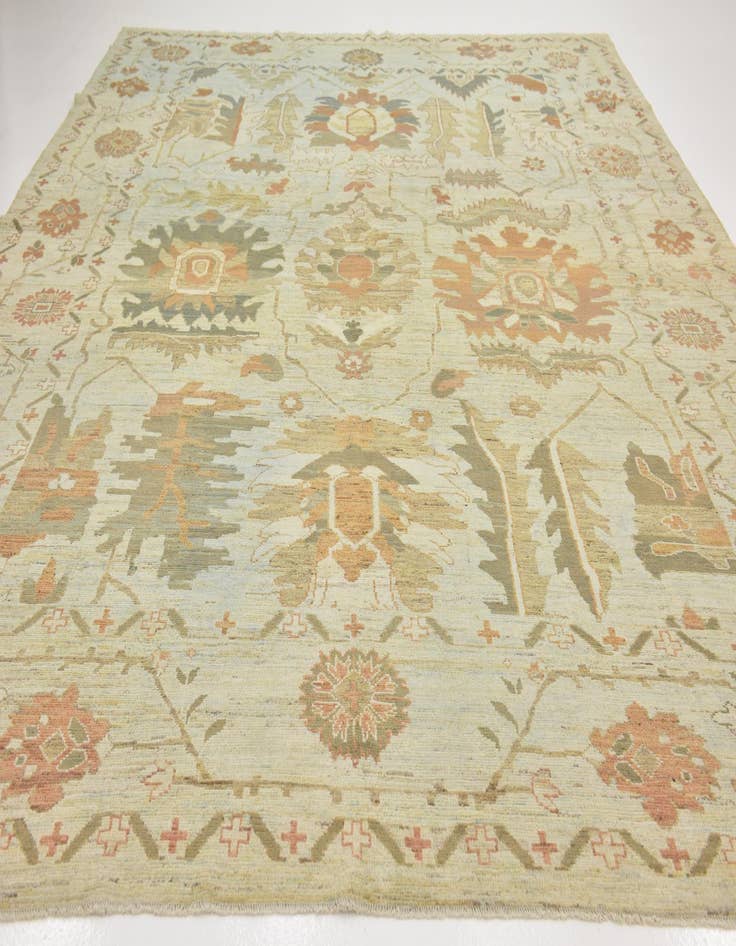 Detail image of  11' 9 x 16'  Hand Knotted Oushak Wool Rug