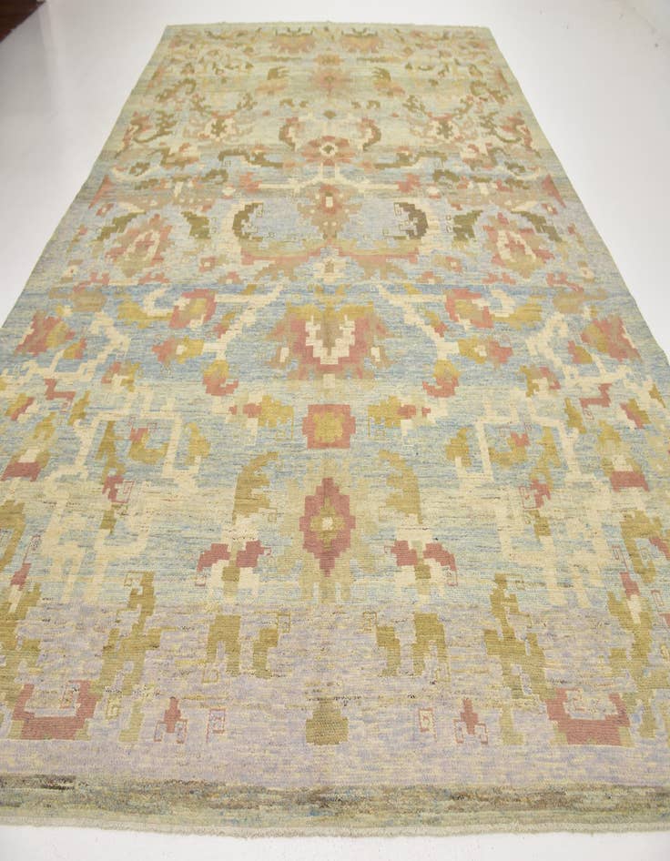 Detail image of  11' 6 x 16'  Hand Knotted Oushak Wool Rug