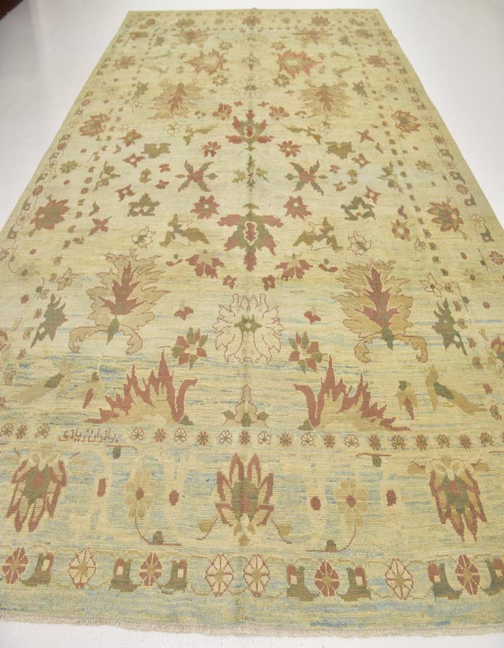 Detail image of  11' 10 x 15' 8  Hand Knotted Oushak Wool Rug