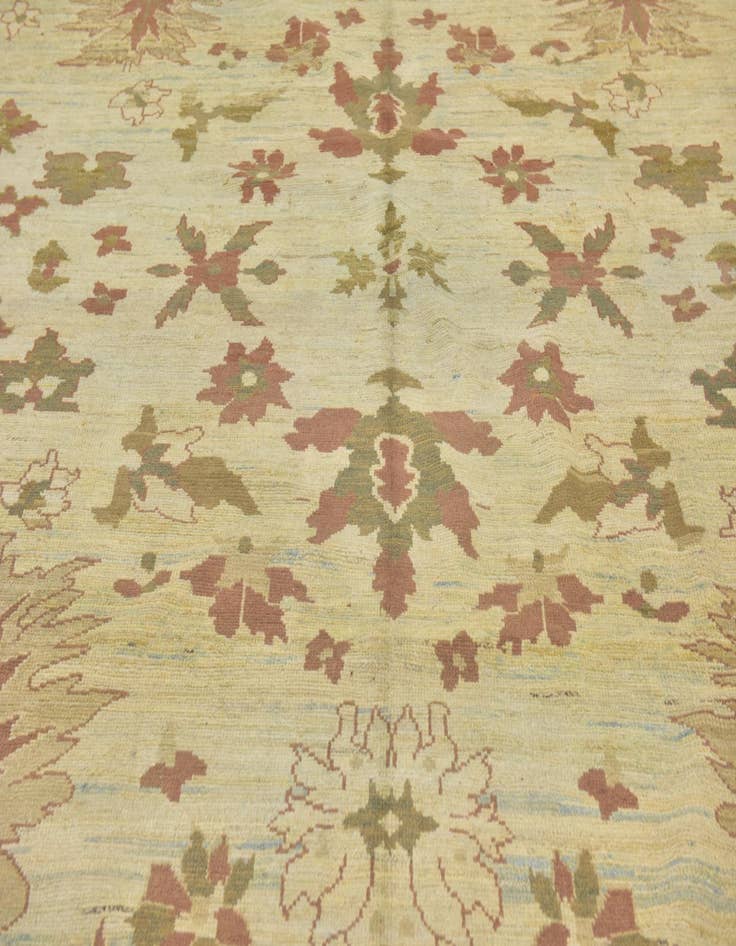 Detail image of  11' 10 x 15' 8  Hand Knotted Oushak Wool Rug