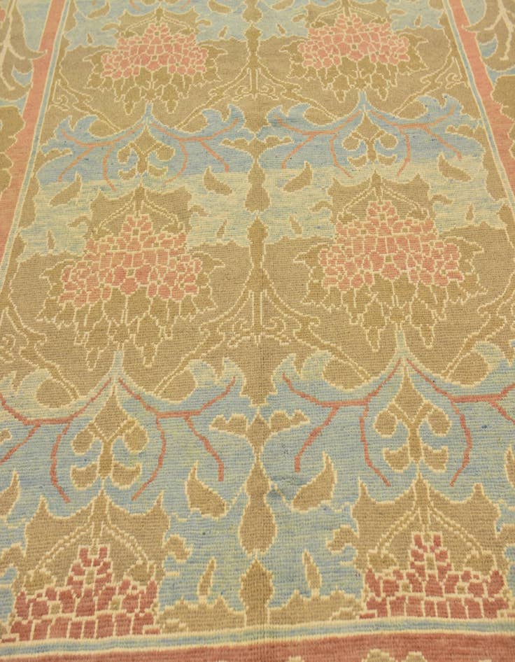 Detail image of  10' x 12' 10  Hand Knotted Oushak Wool Rug