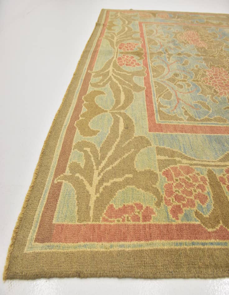 Detail image of  10' x 12' 10  Hand Knotted Oushak Wool Rug