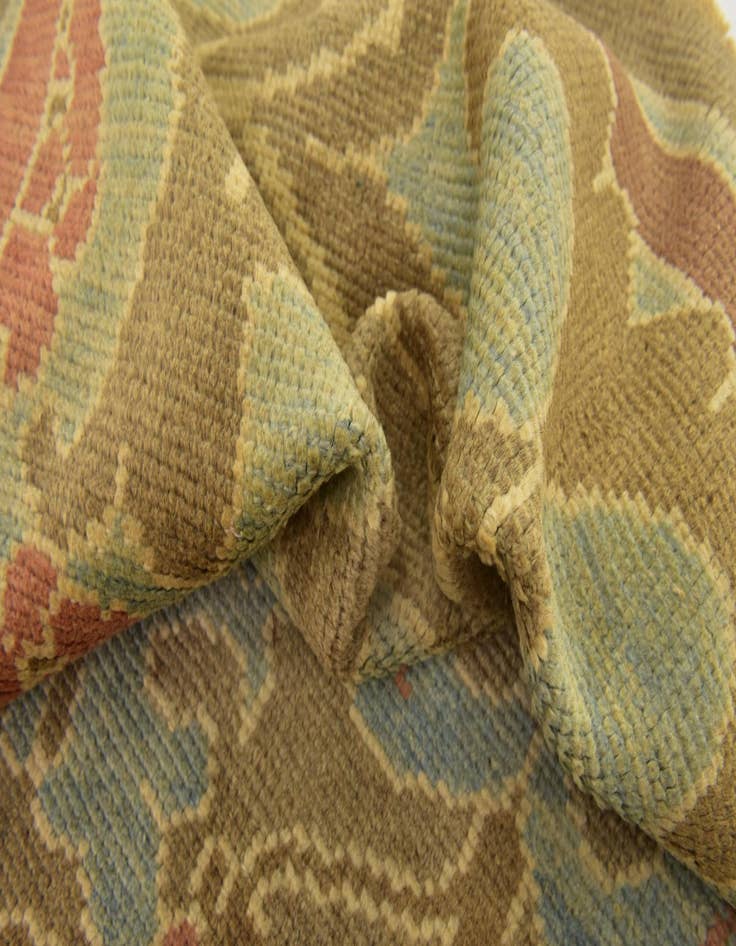 Detail image of  10' x 12' 10  Hand Knotted Oushak Wool Rug