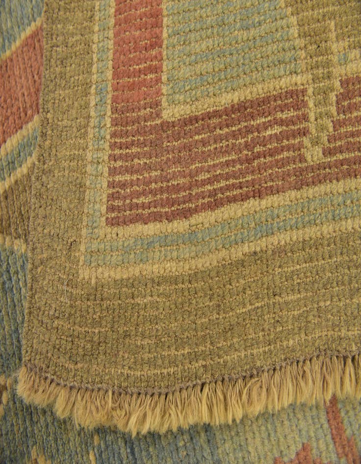 Detail image of  10' x 12' 10  Hand Knotted Oushak Wool Rug