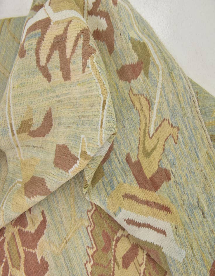 Detail image of  12' 10 x 18' 8  Hand Knotted Oushak Rug