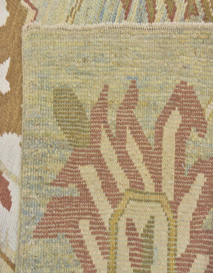 Detail image of  12' 10 x 18' 8  Hand Knotted Oushak Rug