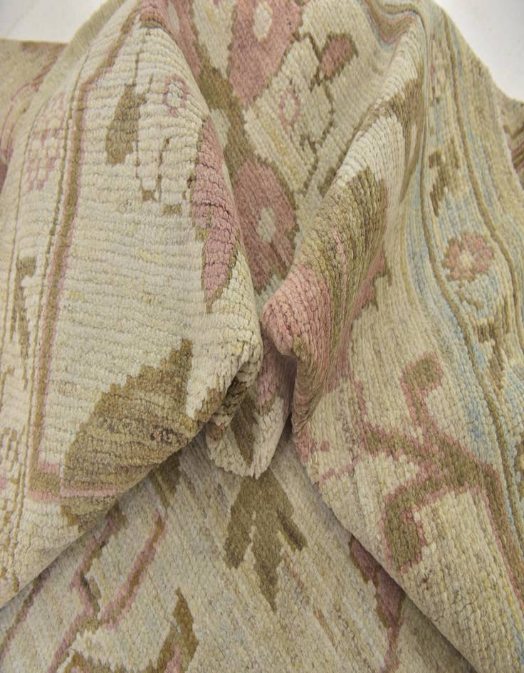 Detail image of  11' 7 x 15' 5  Hand Knotted Oushak Wool Rug