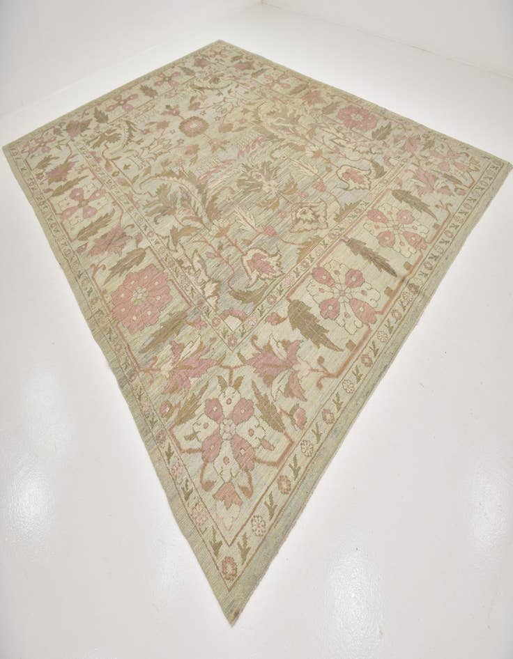 Detail image of  11' 7 x 15' 5  Hand Knotted Oushak Wool Rug