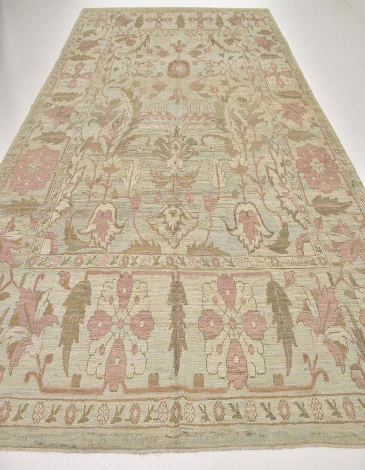 Detail image of  11' 7 x 15' 5  Hand Knotted Oushak Wool Rug