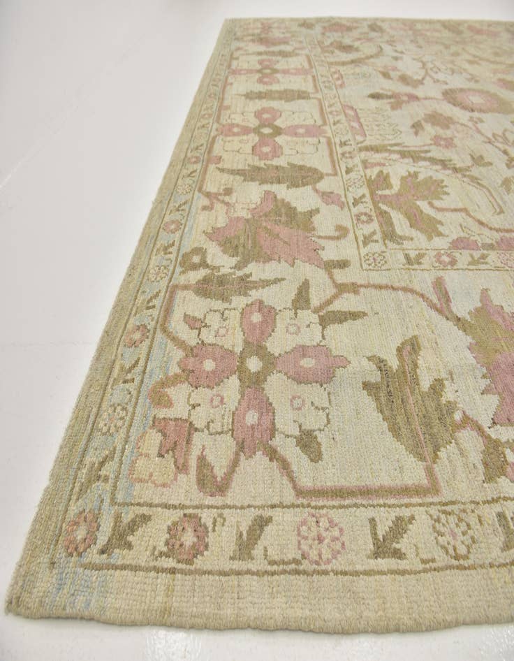 Detail image of  11' 7 x 15' 5  Hand Knotted Oushak Wool Rug