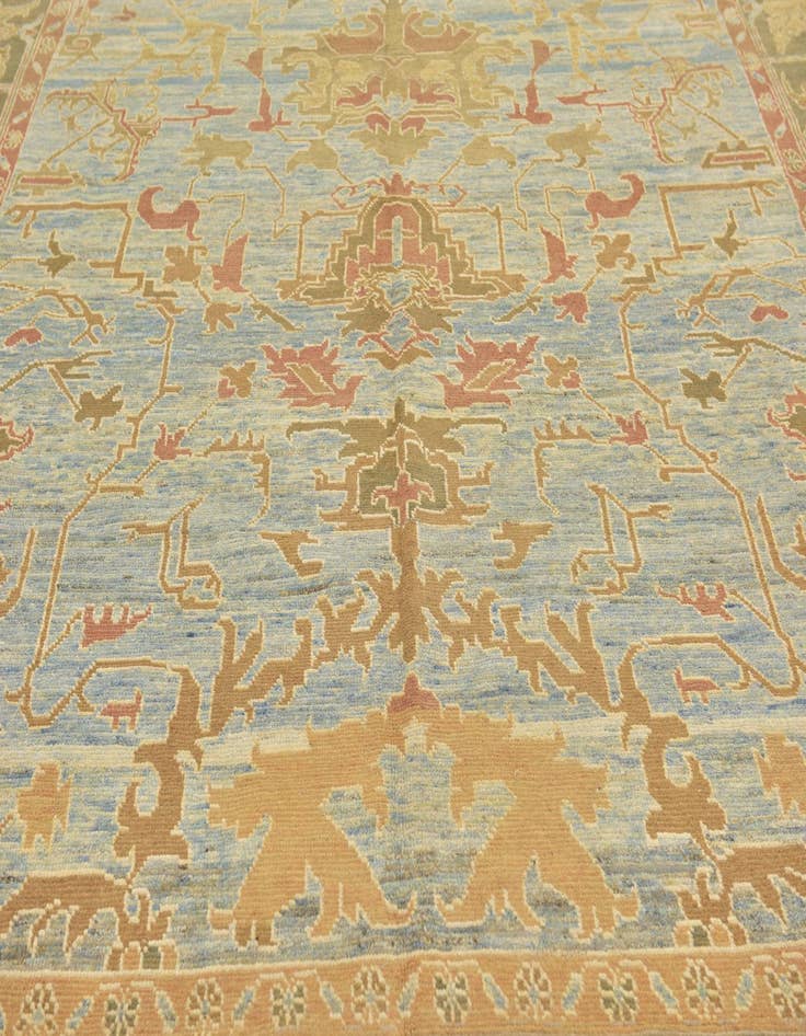 Detail image of 11' x 14' 4 Hand Knotted Oushak Wool Rug