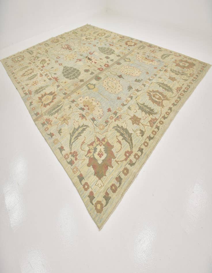 Detail image of  11' 10 x 16'  Hand Knotted Oushak Wool Rug