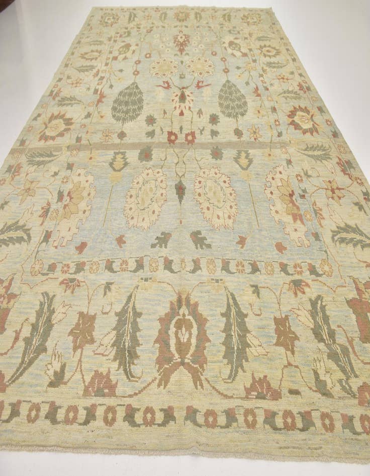 Detail image of  11' 10 x 16'  Hand Knotted Oushak Wool Rug