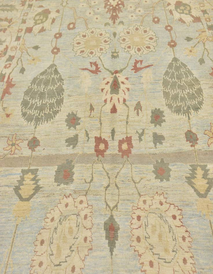 Detail image of  11' 10 x 16'  Hand Knotted Oushak Wool Rug