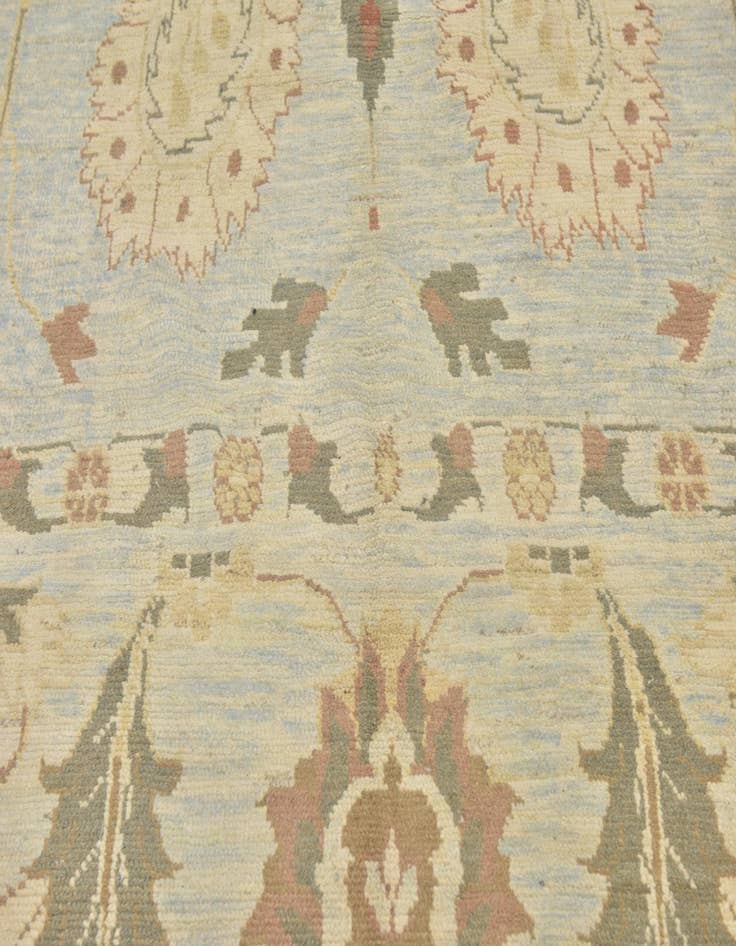 Detail image of  11' 10 x 16'  Hand Knotted Oushak Wool Rug