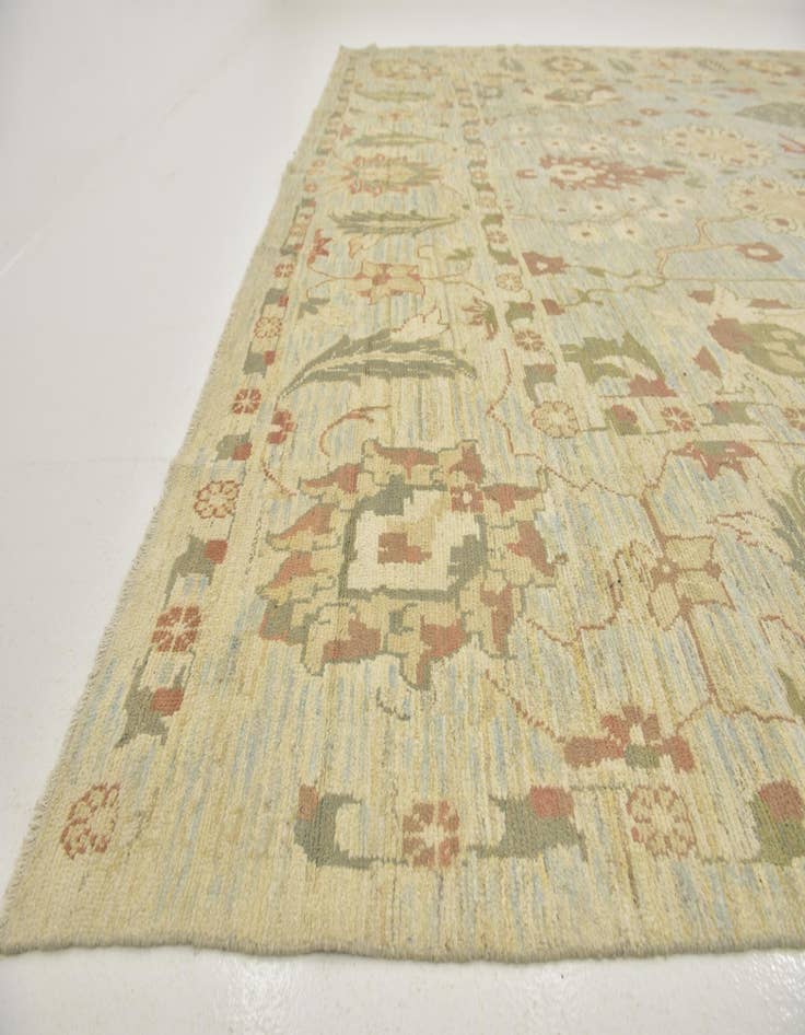 Detail image of  11' 10 x 16'  Hand Knotted Oushak Wool Rug