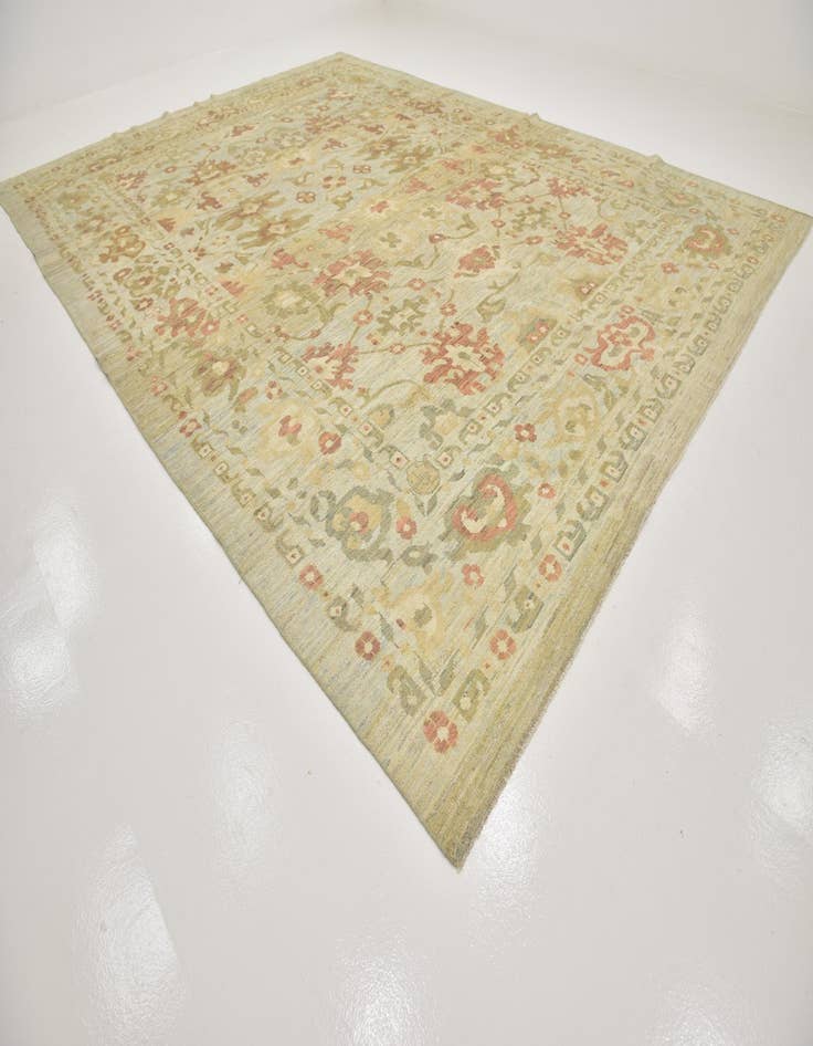 Detail image of  12' 3 x 16' 9  Hand Knotted Oushak Wool Rug