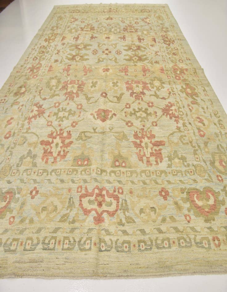 Detail image of  12' 3 x 16' 9  Hand Knotted Oushak Wool Rug