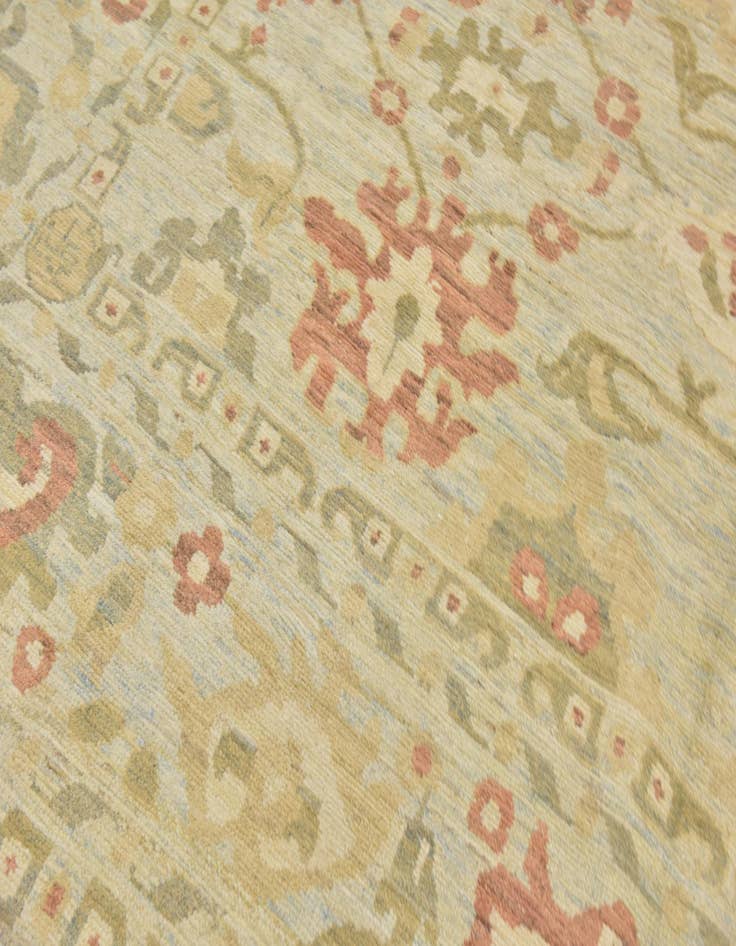 Detail image of  12' 3 x 16' 9  Hand Knotted Oushak Wool Rug