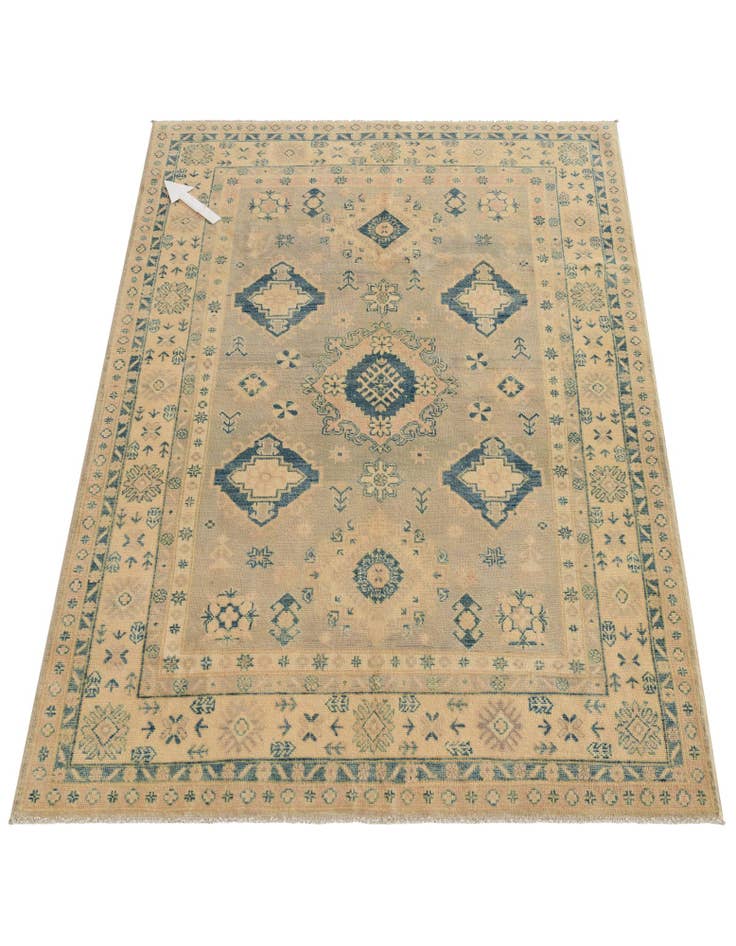 Detail image of  4' 9 x 6' 10  Hand Knotted Oushak Wool Rug