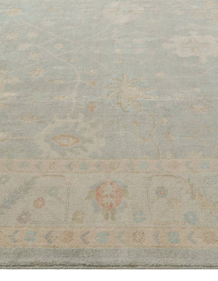 Detail image of 10' 4 x 13' 11 Hand Knotted Oushak Wool Rug