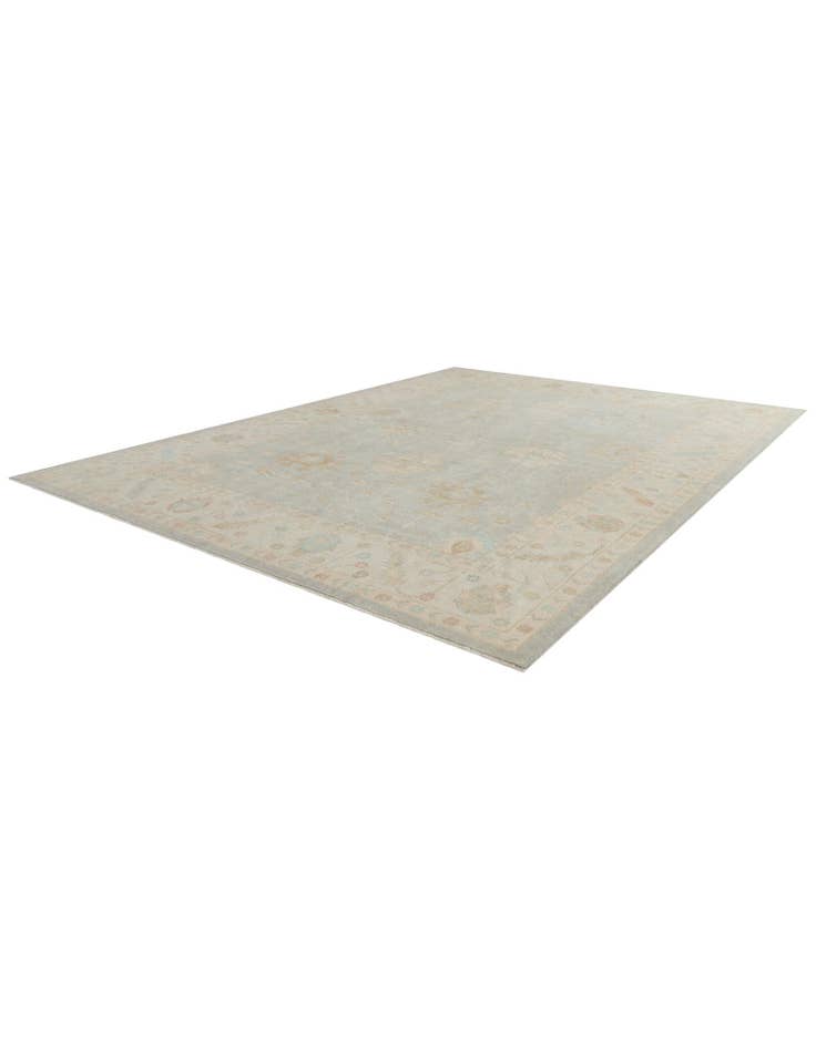 Detail image of 10' 4 x 13' 11 Hand Knotted Oushak Wool Rug