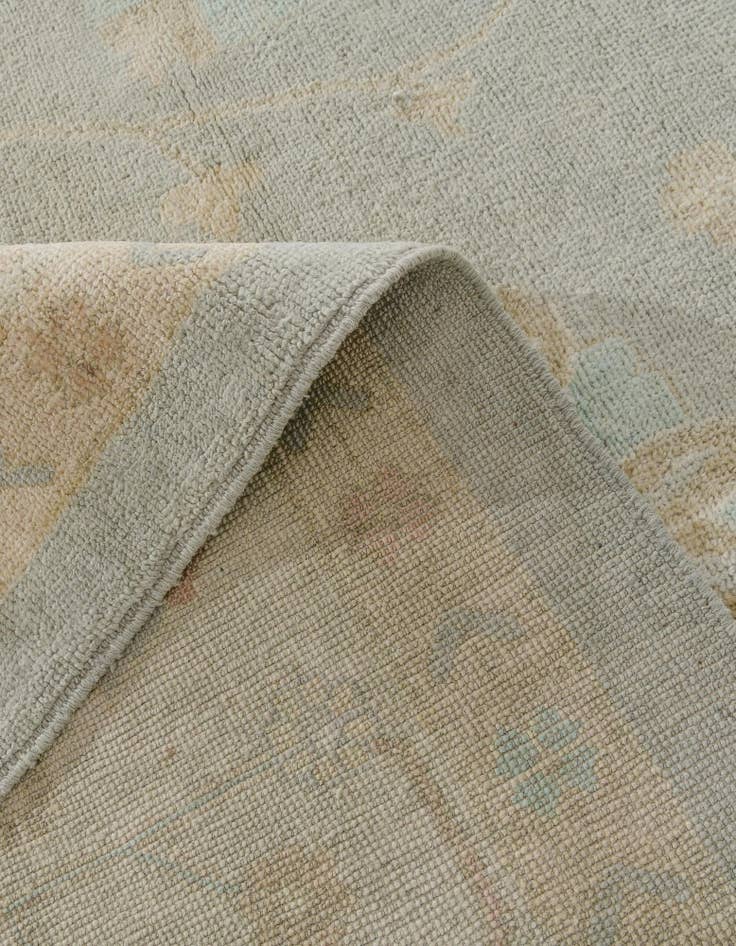 Detail image of 10' 4 x 13' 11 Hand Knotted Oushak Wool Rug