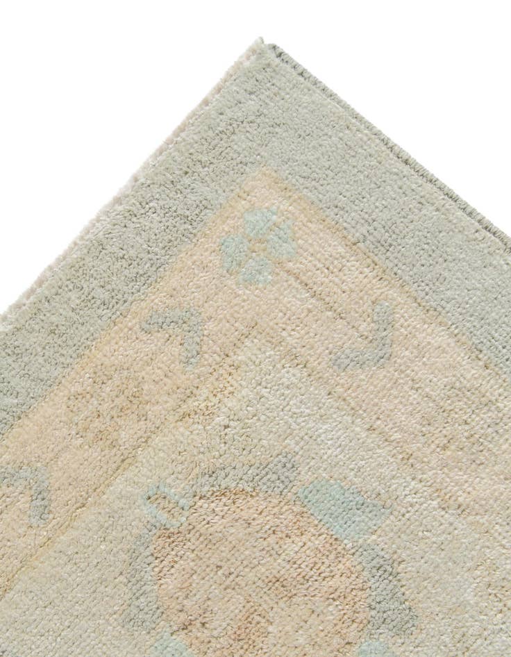 Detail image of 10' 4 x 13' 11 Hand Knotted Oushak Wool Rug