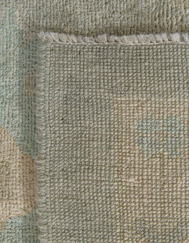 Detail image of 10' 4 x 13' 11 Hand Knotted Oushak Wool Rug