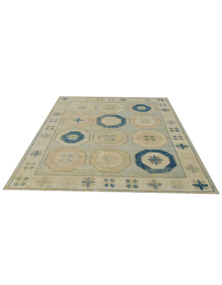 Detail image of 7' 11 x 9' 8 Hand Knotted Oushak Wool Rug