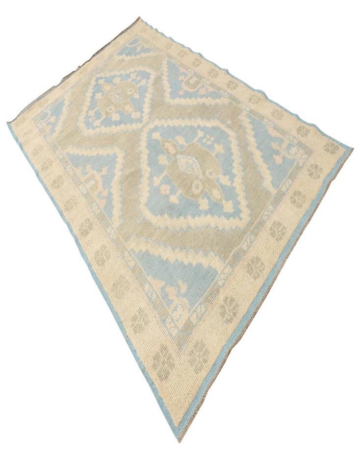 Detail image of  6' 1 x 9' 5  Hand Knotted Oushak Wool Rug