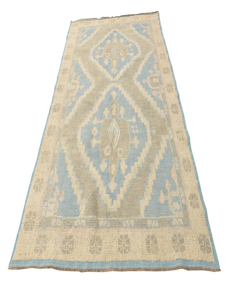 Detail image of  6' 1 x 9' 5  Hand Knotted Oushak Wool Rug