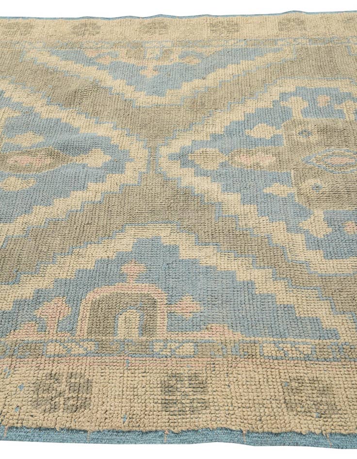 Detail image of  6' 1 x 9' 5  Hand Knotted Oushak Wool Rug